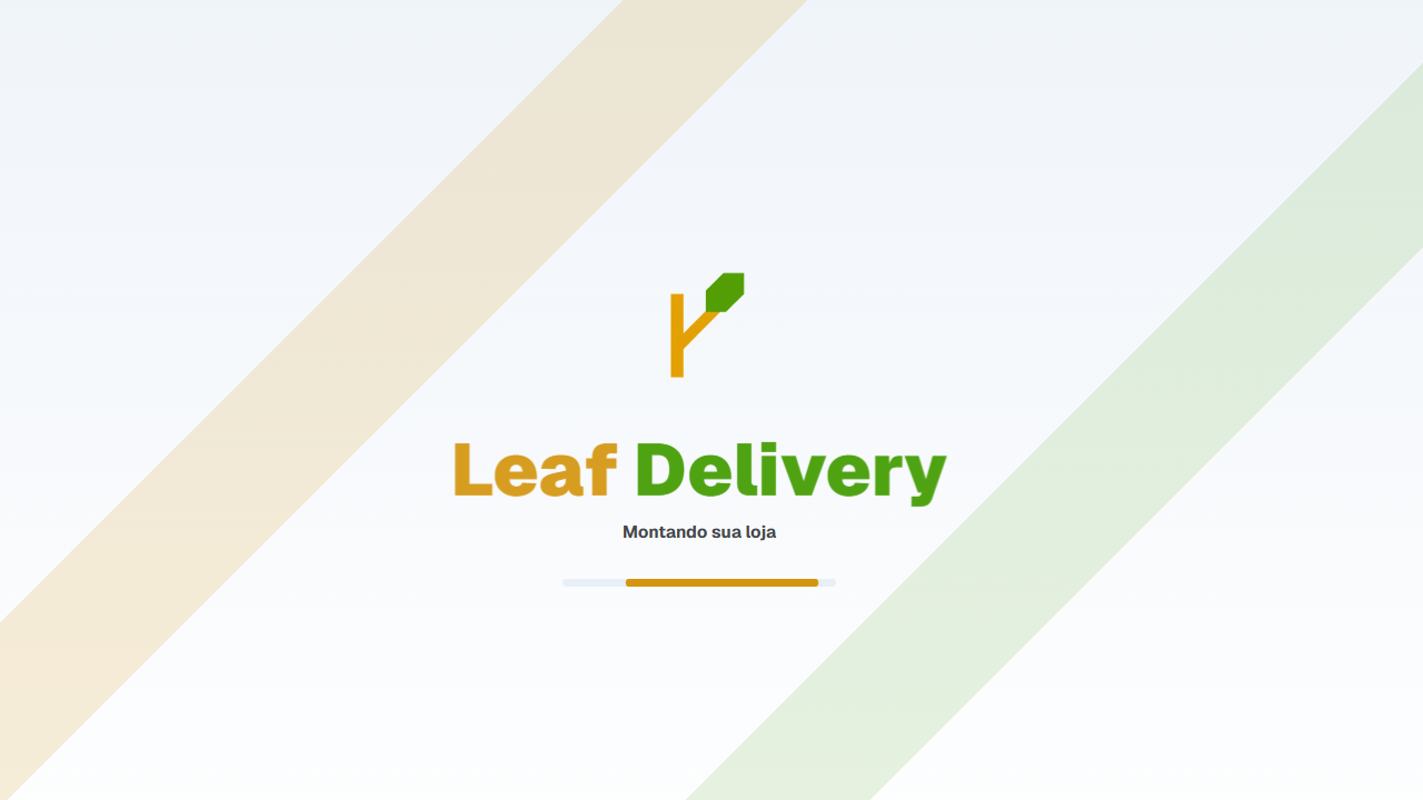 Tela de carregamento do Leaf Delivery