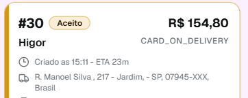 Mockup do passo 2: Pedido é organizado